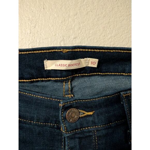 Levis Womens Dark Wash Classic Bootcut Denim Jeans Size 10 Casual Blue - Picture 4 of 11
